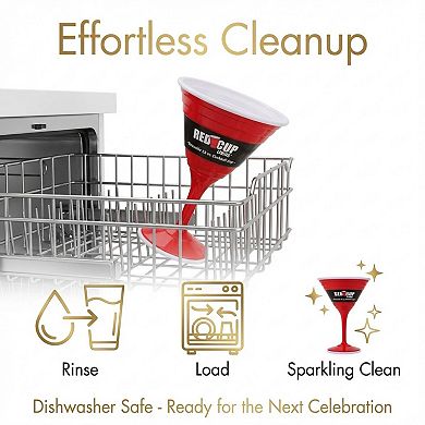 Reusable Red Plastic Cocktail Glass with Stem, 12oz Heavy-Duty Party Cup, Durable & Cute