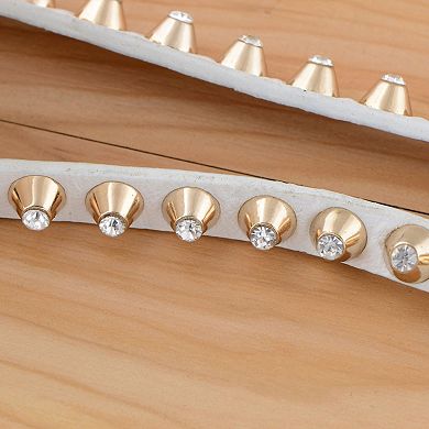Women's Rhinestone Studded Waist Chain with Drop Charm Accent