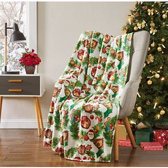 Kate Aurora Oversized Christmas Gingerbread Houses Ultra Soft and Plush Accent Throw Blanket