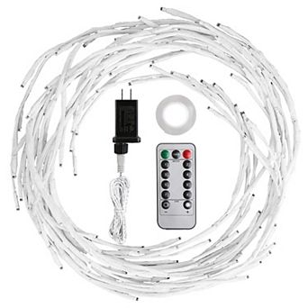 Lighted Birch Garland 7.87FT Lighted Twig Vine Lights 144LED Birch Garland with Lights String Light