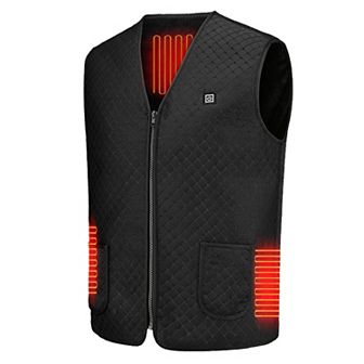 USB Heated Vest for Men & Women, 3 Heat Levels, 5 Zones, Adjustable Warm Jacket for Winter