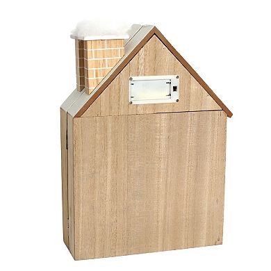 Polar Elegance LED Wooden Nativity Advent Calendar House with 24 DrawersFoldable Holiday Gifts