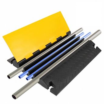 Pyle Cable Protector Cover Ramp Track - Ultra Rugged 4-Channel Safety Wire Concealment - PCBLCO108