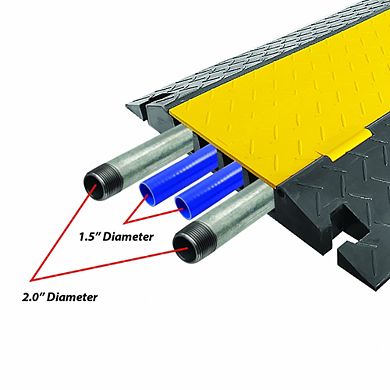 Pyle Cable Protector Cover Ramp Track - Ultra Rugged 4-Channel Safety Wire Concealment - PCBLCO108