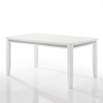 Luxurious 59'' L Dining Table in White