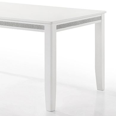 Luxurious 59'' L Dining Table in White