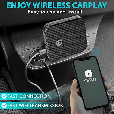 Pyle Wireless Carplay & Android System iA Box (PAS20BD) - USB Connection, Black Pattern Finish