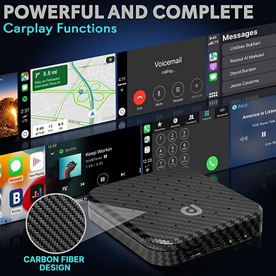 Pyle Wireless Carplay & Android System iA Box (PAS20BD) - USB Connection, Black Pattern Finish
