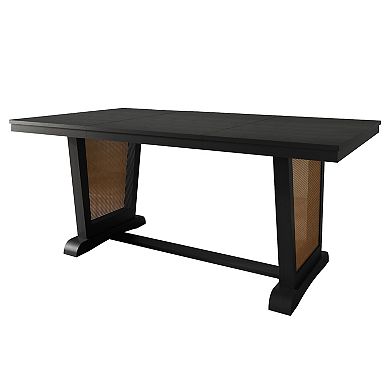 Farmhouse 66'' L Dining Table in Black