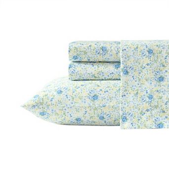 Laura Ashley Cotton Sheet & Pillowcase Set