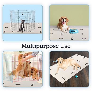 PetMaker Paw Print Dog Mat for Food & Water