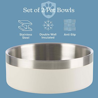 PetMaker Stainless Steel Dog Bowl 2-pc. Set