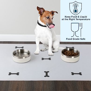 PetMaker Stainless Steel Dog Bowl 2-pc. Set