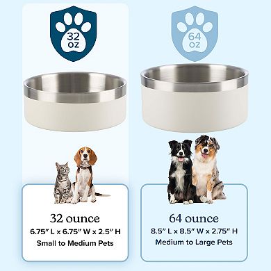 PetMaker Stainless Steel Dog Bowl 2-pc. Set