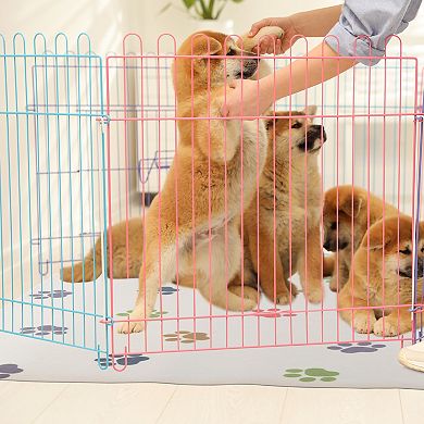 PetMaker Paw Print 24-inch x 46.5-inch Dog Mat for Food & Water