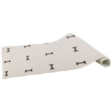 PetMaker 24-inch Non-Slip Dog Mat for Food & Water with Bone Design