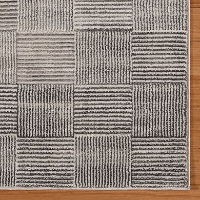 Gertmenian Flora Lyla Modern Checkered Runner or Area Rug