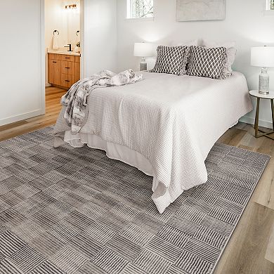 Gertmenian Flora Lyla Modern Checkered Runner or Area Rug