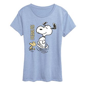 Women's Peanuts Snoopy & Woodstock Dancing Graphic Tee