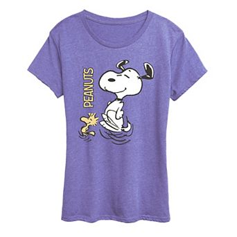 Women's Peanuts Snoopy & Woodstock Dancing Graphic Tee