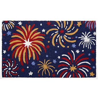 Americana Fireworks Coir 18x30 Doormat