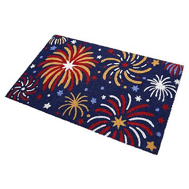 Americana Fireworks Coir 18x30 Doormat