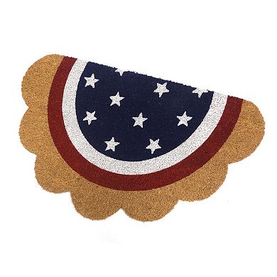Americana Scallop Bunting Flag Coir 18x30 Doormat