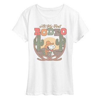 Women's Peanuts Snoopy Not My First Rodeo Graphic Tee
