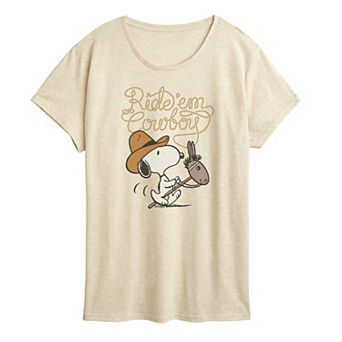 Women's Peanuts Snoopy Ride 'Em Cowboy Graphic Tee