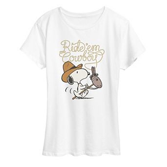 Women's Peanuts Snoopy Ride 'Em Cowboy Graphic Tee