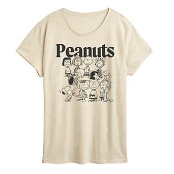 Women's Peanuts Group Outline Graphic Tee