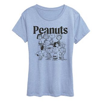 Women's Peanuts Group Outline Graphic Tee