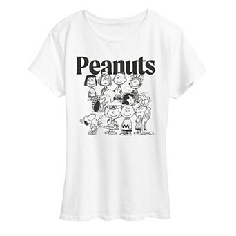 Women's Peanuts Group Outline Graphic Tee