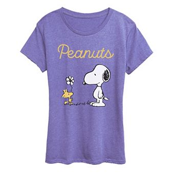 Women's Peanuts Snoopy & Woodstock Flower Graphic Tee