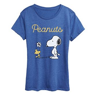 Women's Peanuts Snoopy & Woodstock Flower Graphic Tee
