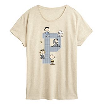 Women's Peanuts Collegiate Letterman Graphic Tee
