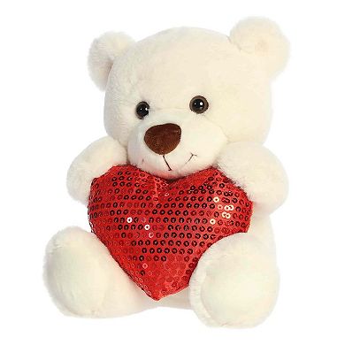 Aurora Heartwarming 9.5" Glimmerheart Bear Valentine Medium Cream Stuffed Animal