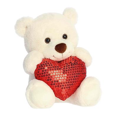 Aurora Heartwarming 9.5" Glimmerheart Bear Valentine Medium Cream Stuffed Animal