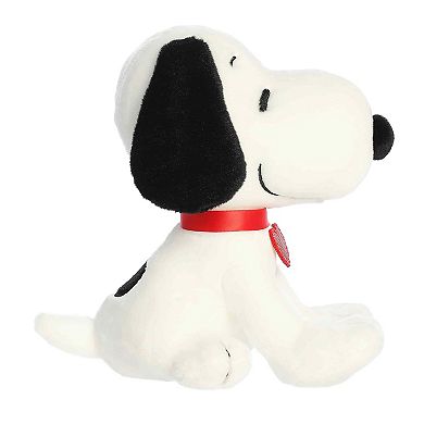 Aurora Adorable 8" Snoopy Heart Tag Peanuts Small White Stuffed Animal