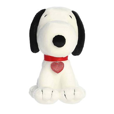 Aurora Adorable 8" Snoopy Heart Tag Peanuts Small White Stuffed Animal