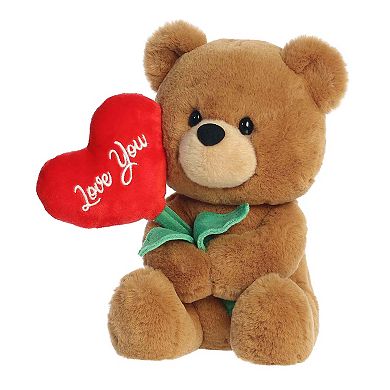 Aurora Heartwarming 10" Blossoming Love Bear Valentine Medium Caramel Stuffed Animal