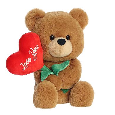 Aurora Heartwarming 10" Blossoming Love Bear Valentine Medium Caramel Stuffed Animal