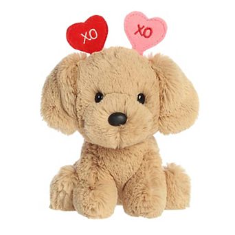 Aurora Heartwarming 5" XOXO Lab Dog Love On The Mind Mini Tan Stuffed Animal