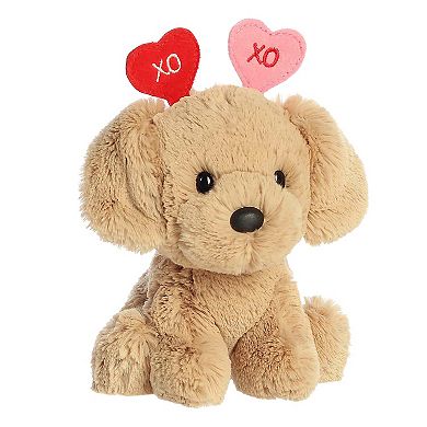 Aurora Heartwarming 5" XOXO Lab Dog Love On The Mind Mini Tan Stuffed Animal