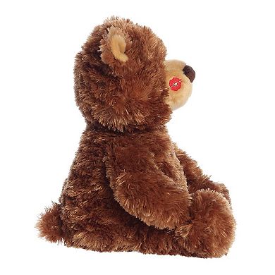 Aurora Heartwarming 9.5" Kiss Me Bear Brandy Valentine Medium Brown Stuffed Animal
