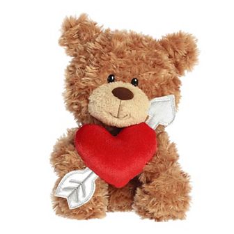 Aurora Heartwarming 9" Follow Your Heart Bear Valentine Small Brown Stuffed Animal