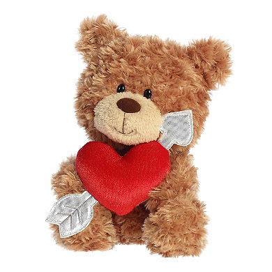 Aurora Heartwarming 9" Follow Your Heart Bear Valentine Small Brown Stuffed Animal