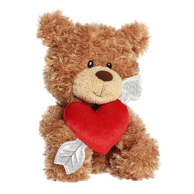 Aurora Heartwarming 9" Follow Your Heart Bear Valentine Small Brown Stuffed Animal