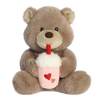 Aurora Heartwarming 9" Latte Love Bear Valentine Small Iced Mocha Stuffed Animal