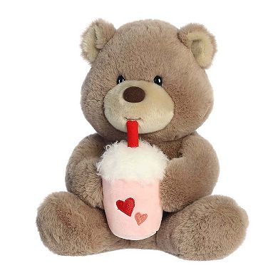 Aurora Heartwarming 9" Latte Love Bear Valentine Small Iced Mocha Stuffed Animal